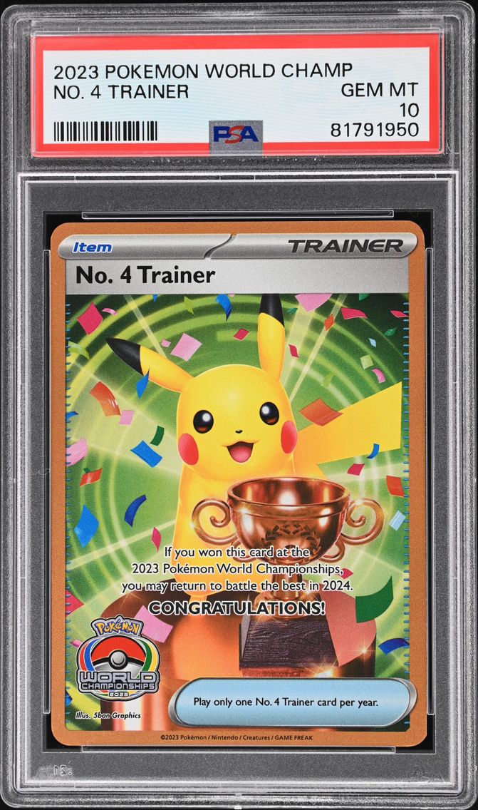 Graded Pikachu trading card