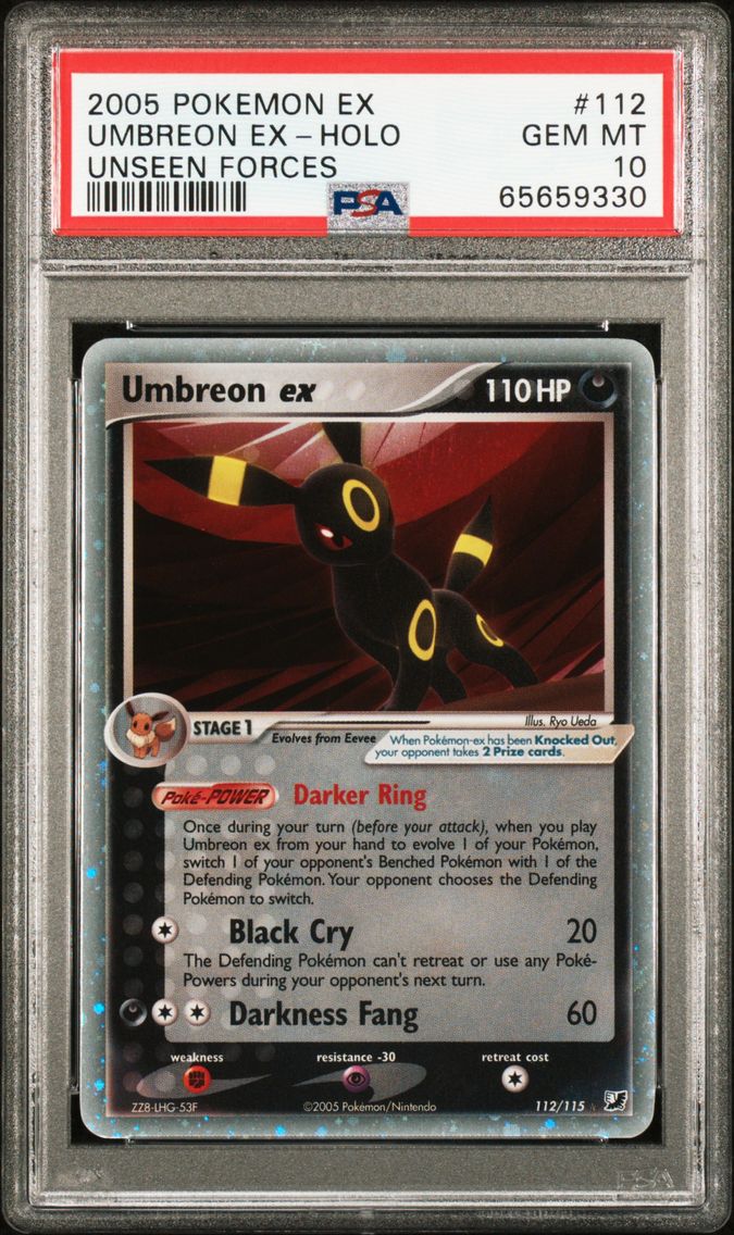 Graded Umbreon trading card